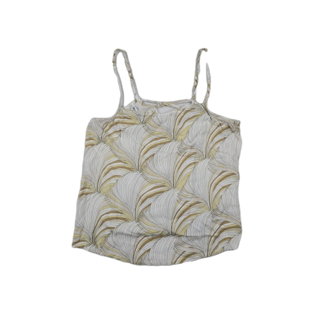 RVCA Tank Top Women's Large Adjustable‎ Spaghetti Straps Crisscross Neutral